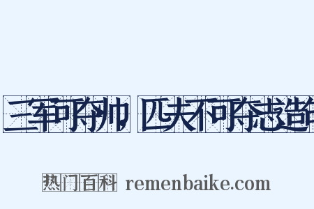 三军可夺帅，匹夫不可夺志造句是什么意思的图片